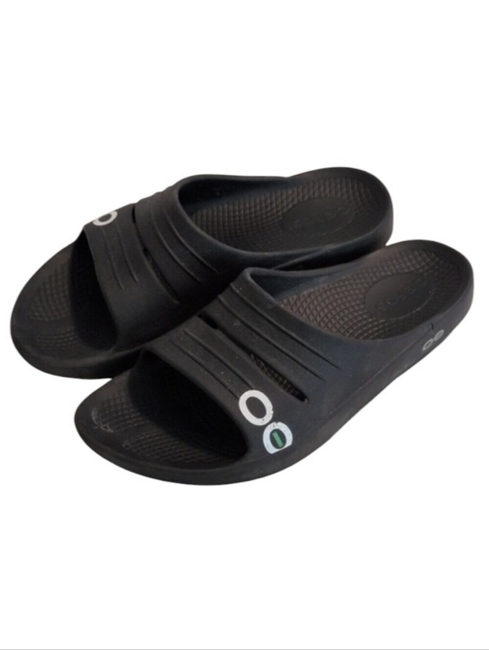 Oofos Black Slide Sandals Sz 39 Comfy Summer Beach Lake Slip-on Comfortable